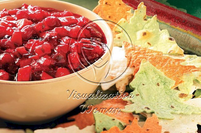 Cranberry-Mango Salsa with Tree Chips