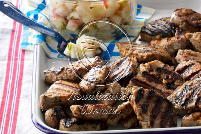 Grilled Pork with Pear Salsa