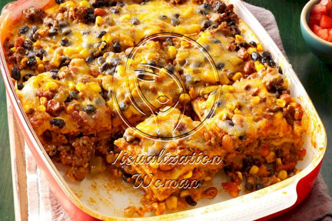 Double-Duty Layered Enchilada Casserole