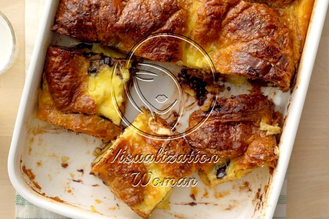 Chocolate Croissant Pudding