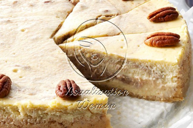 Roasted Banana & Pecan Cheesecake