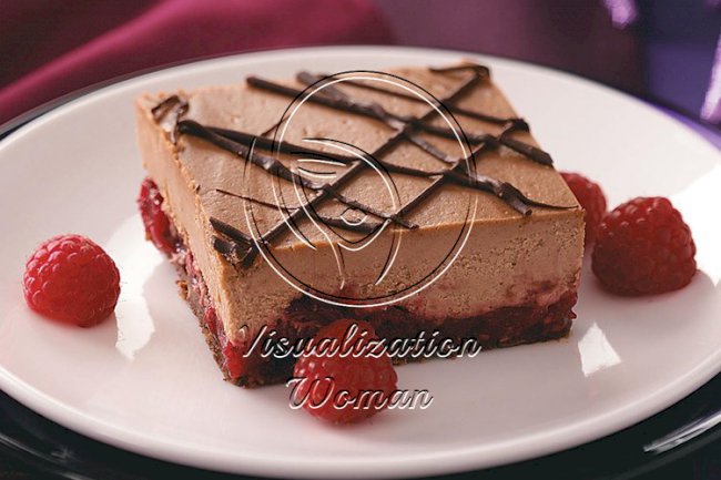 Chocolate Cran-Raspberry Cheesecake Bars