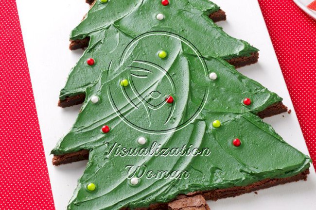 Christmas Tree Brownies