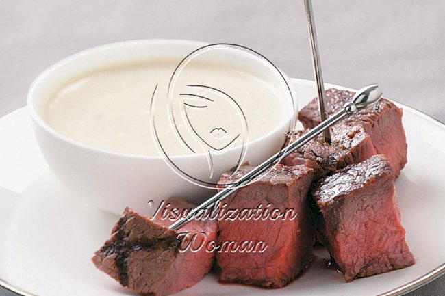 Grilled Steak Appetizers with Stilton Sauce