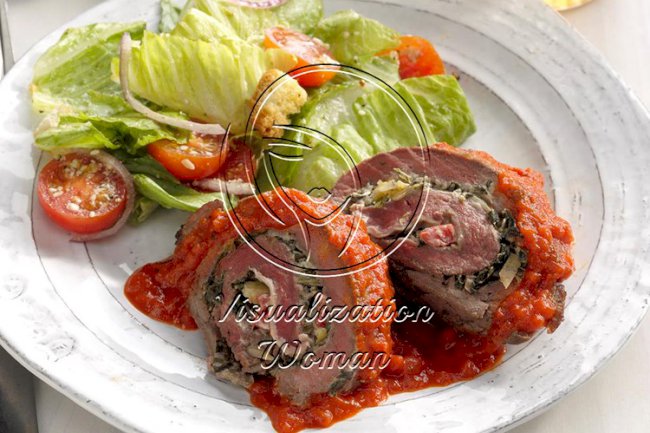 Italian Stuffed Beef Rolls