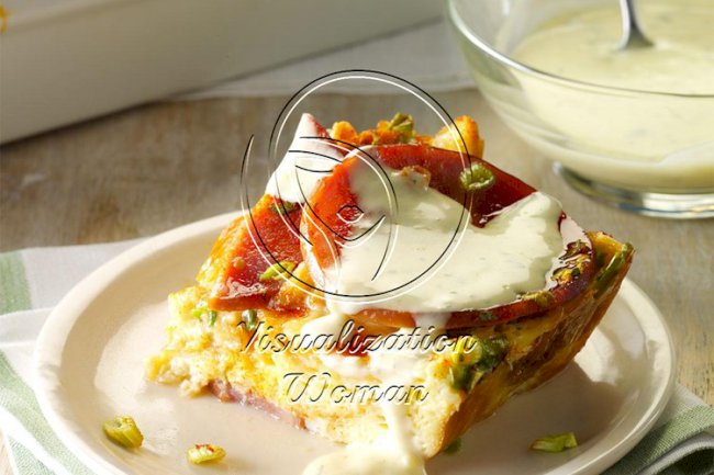 Eggs Benedict Bake with Bearnaise Sauce