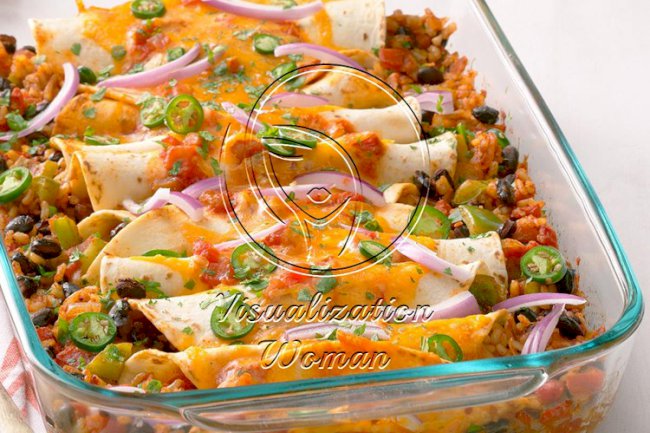 Black Bean and Rice Enchiladas