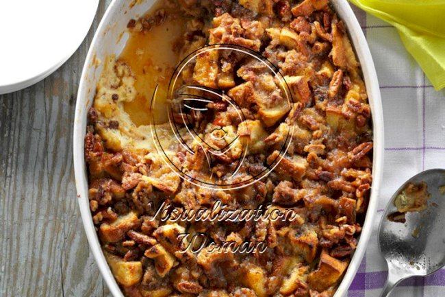 Raisin Bread & Sausage Morning Casserole