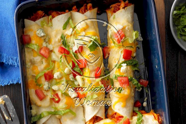Buffalo Chicken Enchiladas