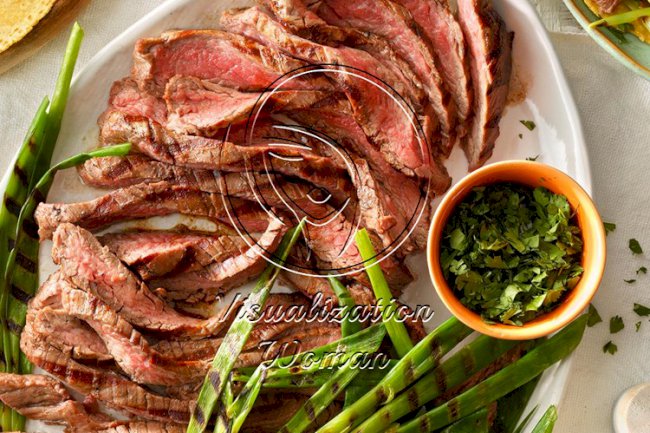 Grilled Onion & Skirt Steak Tacos
