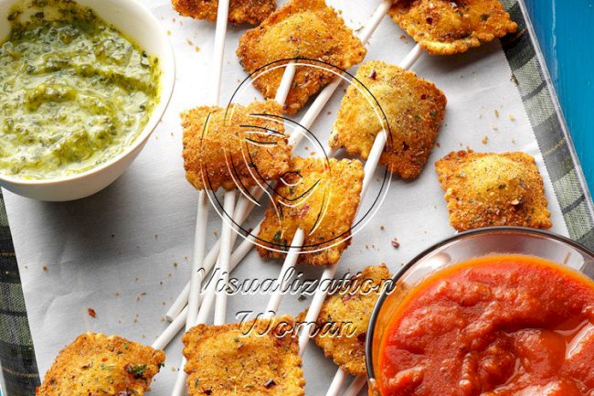 Ravioli Appetizer Pops