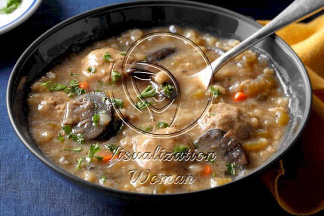 Deb’s Mushroom & Barley Soup