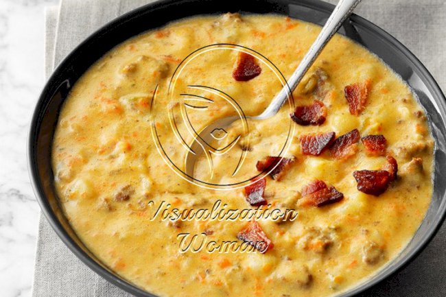 Spicy Cheeseburger Soup