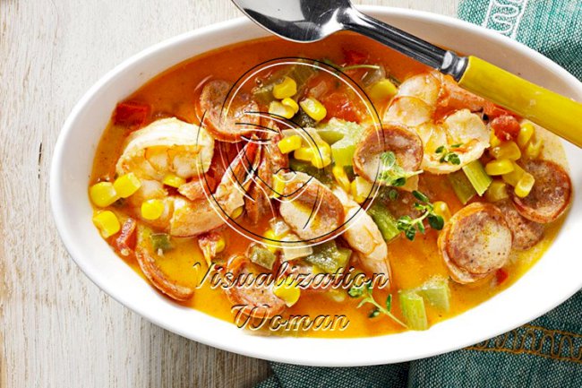 Andouille-Shrimp Cream Soup