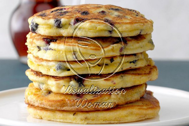 Blueberry Cornmeal Pancakes