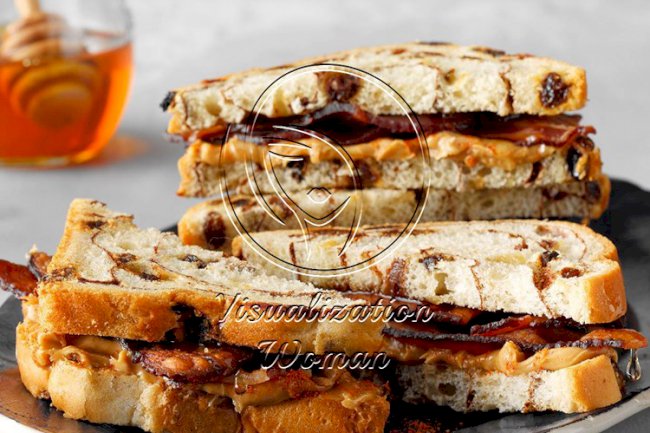 Sweet and Spicy Peanut Butter-Bacon Sandwiches