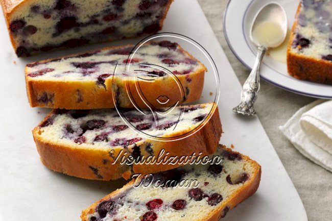 Blueberry Quick Bread with Vanilla Sauce