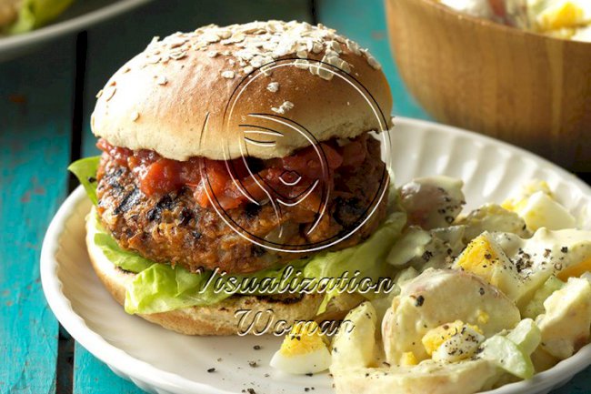Grilled Bean Burgers