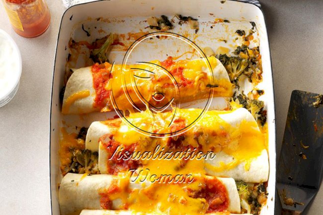 Spinach ‘n’ Broccoli Enchiladas