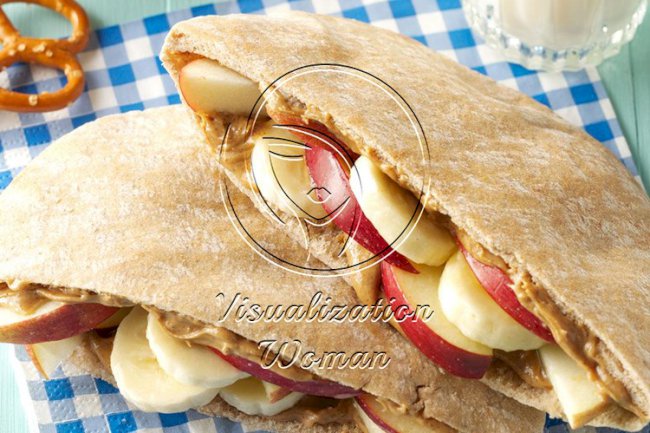 Fruity Peanut Butter Pitas