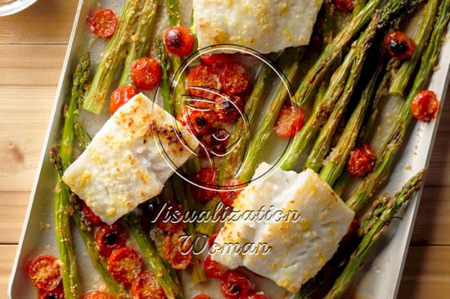 Cod and Asparagus Bake