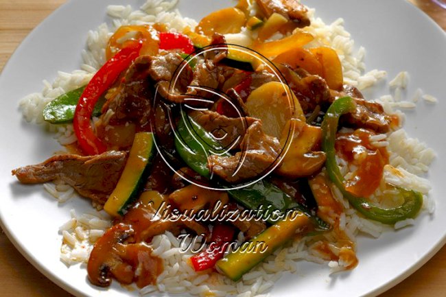 Pepper Steak with Squash