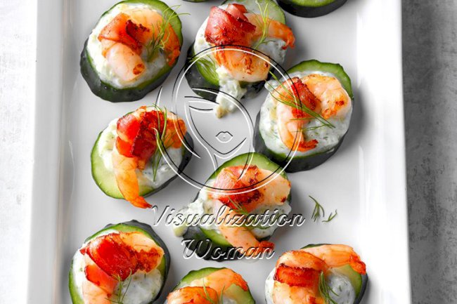 Tzatziki Shrimp Cucumber Rounds