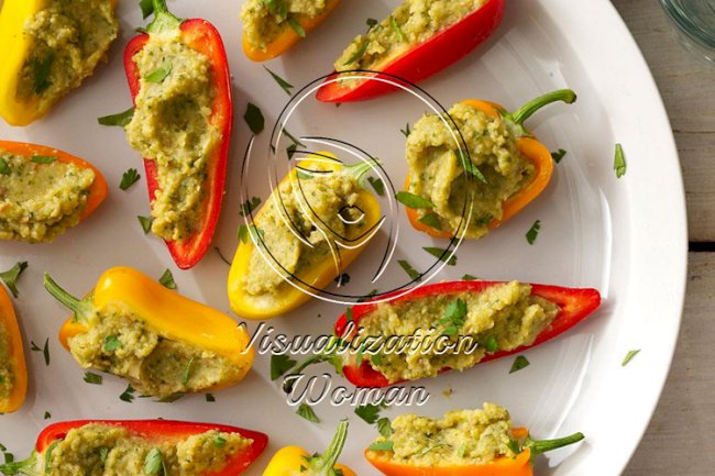 Garbanzo-Stuffed Mini Peppers
