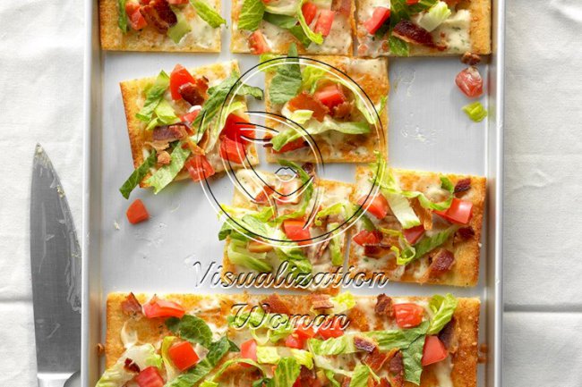 Bacon, Lettuce and Tomato Pizza
