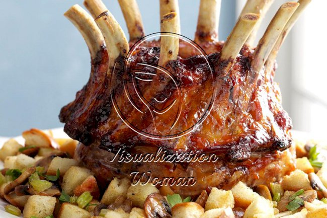 Crown Roast of Pork with Mushroom Dressing