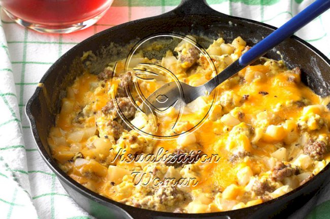 Sausage, Egg and Cheddar Farmer’s Breakfast