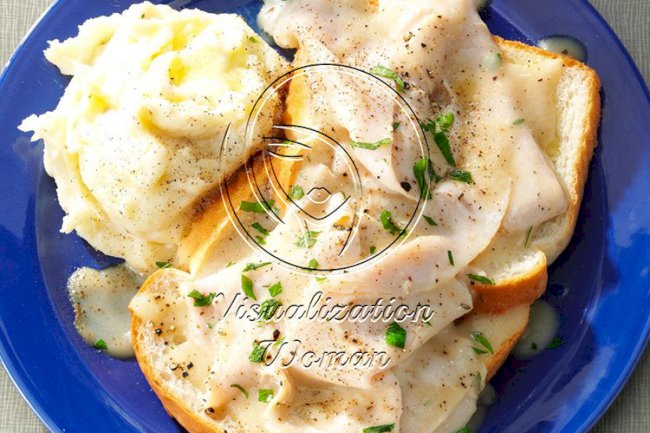 Blue Plate Open-Faced Turkey Sandwich