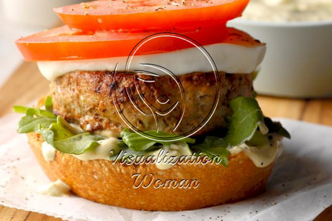 Open-Faced Chicken Avocado Burgers