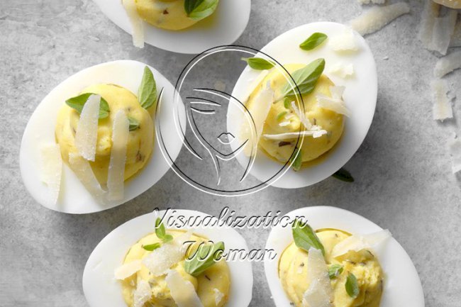 Slim Italian Deviled Eggs