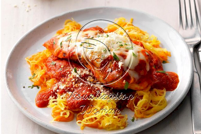 Chicken Parmesan With Spaghetti Squash