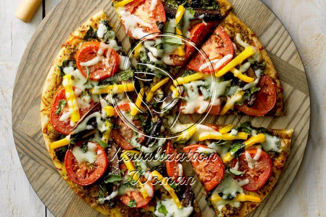 Pesto Vegetable Pizza