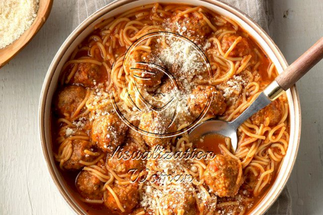 Spaghetti & Meatball Soup