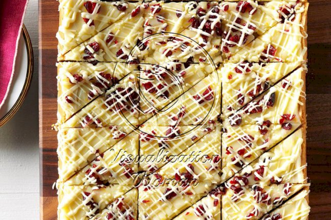 White Chocolate Cranberry Blondies