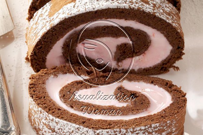 Chocolate & Peppermint Ice Cream Roll