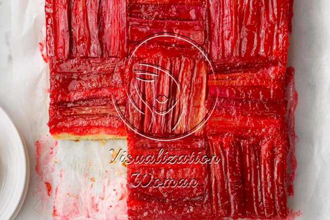Strawberry-Rhubarb Upside-Down Cake
