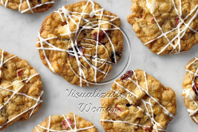 Rhubarb Cranberry Cookies