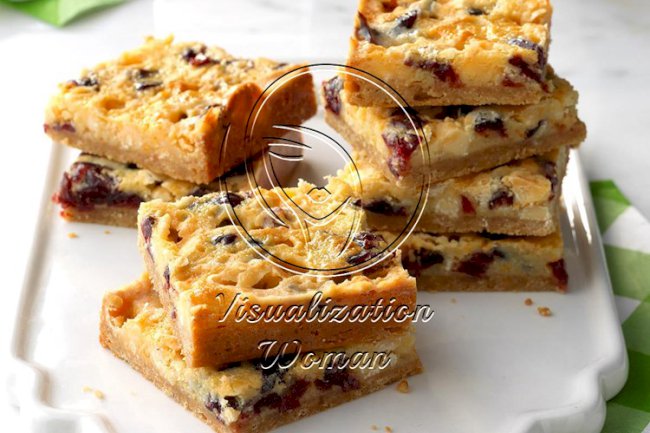 White Chocolate Cranberry-Orange Bars