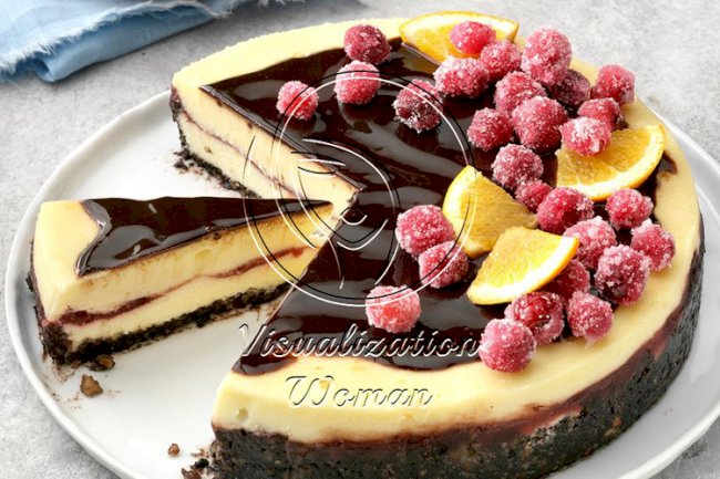 Cranberry Orange Cheesecake