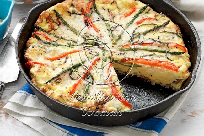 Asparagus and Red Pepper Frittata