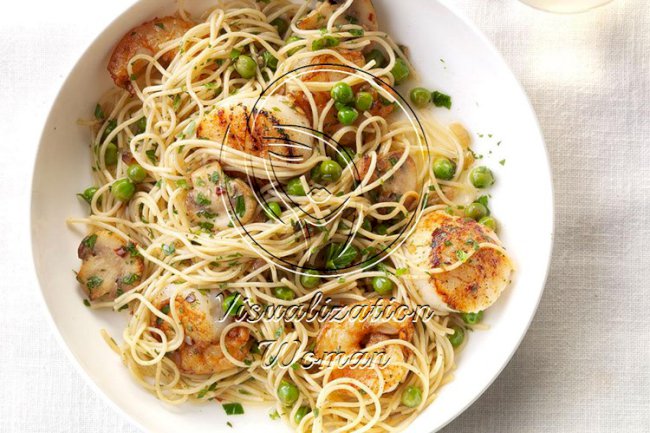 Sauteed Scallops & Shrimp Pasta