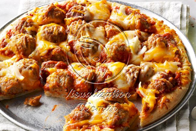 Meatball Pizza