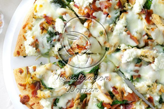 Spinach-Pesto White Pizza