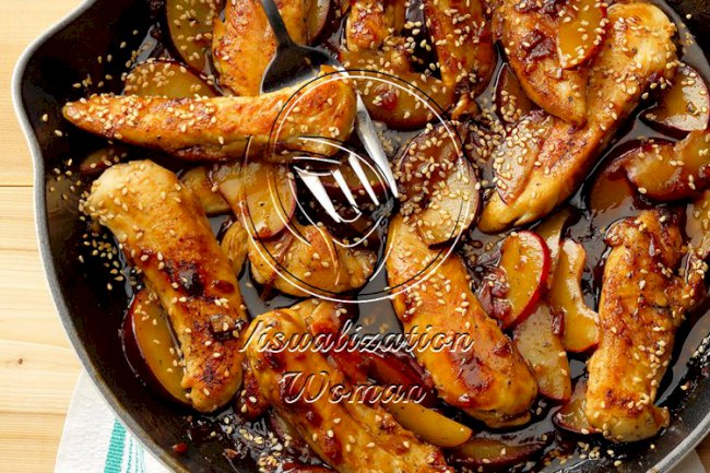 Skillet Plum Chicken Tenders