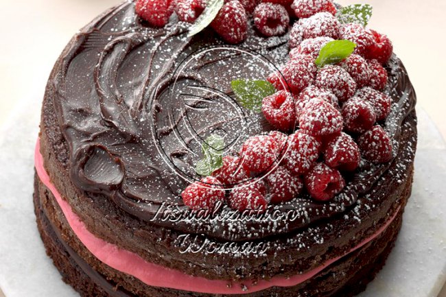 Raspberry Fudge Torte