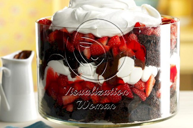 Chocolate Strawberry Punch Bowl Trifle